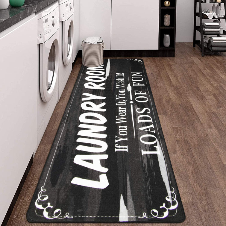 Gracie Oaks Farmhouse Laundry Room Rug Runner 2'X6' Washable Non Skid Kitchen Rugs Washhouse Mat